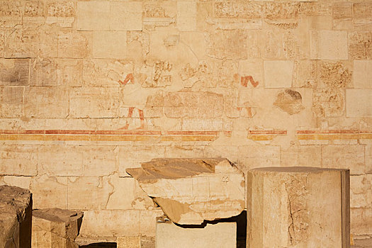 象形文字,墙壁,哈采普苏特陵庙,路克索神庙,埃及