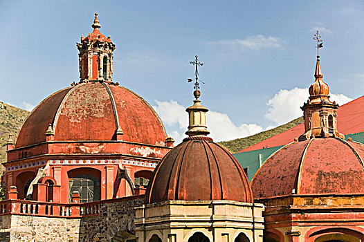 墨西哥,瓜纳华托州,瓜纳华托,圣地亚哥,教堂,圆顶