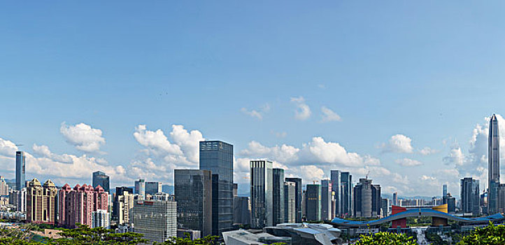 深圳市福田区莲花山鸟瞰