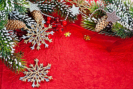 圣诞节,枝条,装饰,红色,纸,背景
