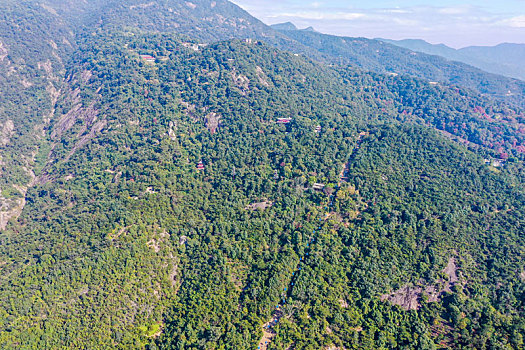 航拍福建福州鼓山风景名胜区