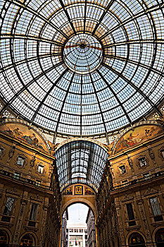 意大利米兰维多利亚二世拱廊,galleria,vittorio,emanuele,ii