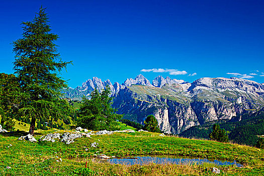 风景,山,白云岩,意大利