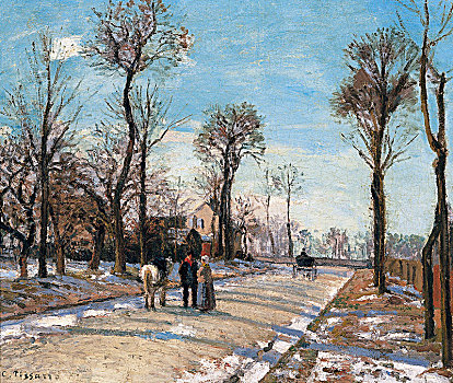 路线,凡尔赛宫,冬天,太阳,雪,艺术家