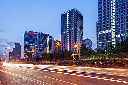 北京城市夜景和公路