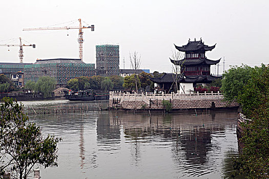 震泽,古镇,建筑,江南,水乡,小桥,桥梁,河流,河道,渔舟,渔船,小巷,风情,风光,旅游,景点,古色古香,民居