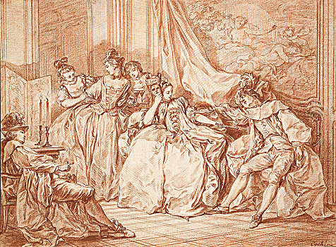 聚会,18世纪,艺术家,尼古拉斯