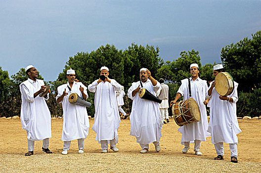 利比亚,靠近,的黎波里,传统,音乐人