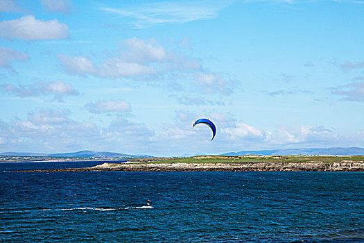 海洋,风筝冲浪,海滩,阿基尔岛,梅奥县,爱尔兰