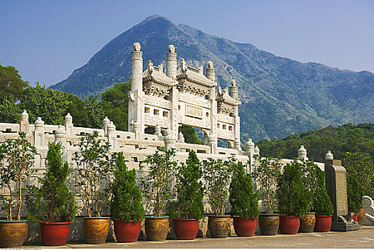 大门,寺院,香港,中国