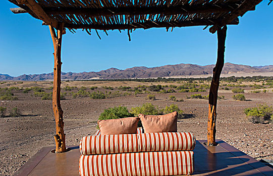 纳米比亚,景色,户外,休闲沙发,奢华,大象,住宿
