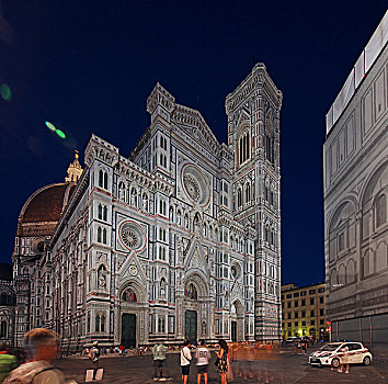 意大利佛罗伦萨的地标,百花圣母大教堂,florencecathedral,和乔托钟楼,campaniledigiotto