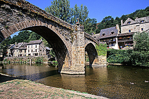 法国,阿韦龙省,中世纪,乡村,河