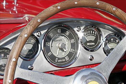 仪表板,旧式,法拉利,老爷车,大奖赛,2007年,德国