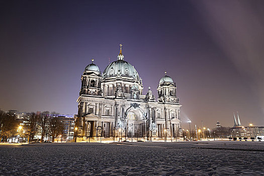 柏林大教堂,夜晚