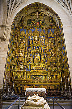 圣坛,小教堂,布尔戈斯大教堂,布尔戈斯,卡斯提尔,西班牙,欧洲