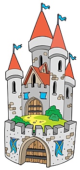 卡通,城堡,要塞
