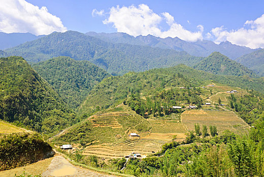 山,场景,越南