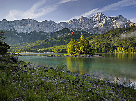 湖,楚格峰,上巴伐利亚,巴伐利亚,德国