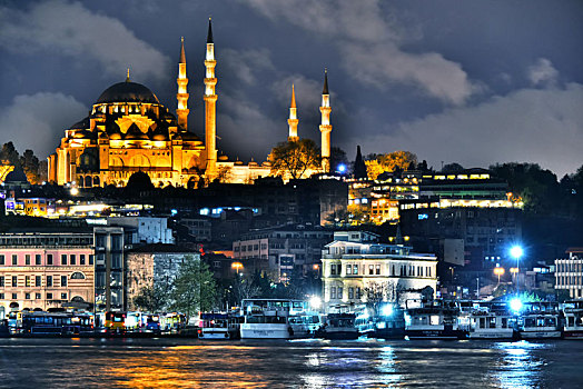 风景,山,伊斯坦布尔,清真寺