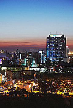 市区,马普托,日落,莫桑比克
