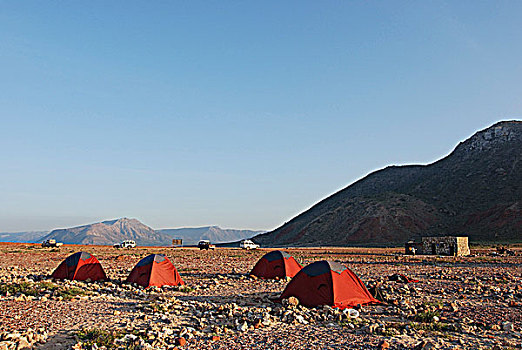 也门,索科特拉岛,帐篷,风景