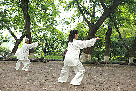 中国人,太极拳,户外