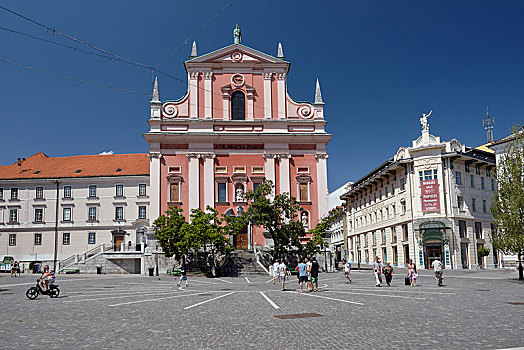 圣芳济修会,教堂,卢布尔雅那,斯洛文尼亚,欧洲