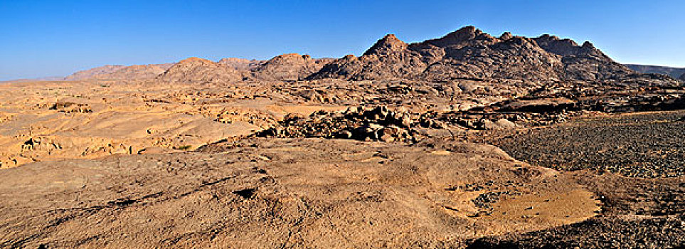 花冈岩,风景,阿哈加尔,山峦,阿尔及利亚,撒哈拉沙漠,北非