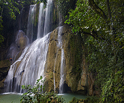 瀑布,薄荷岛,菲律宾