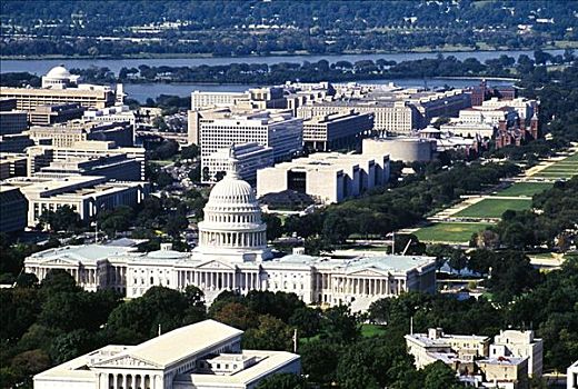 航拍,政府建筑,国会大厦建筑,华盛顿特区,美国