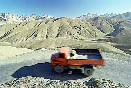 印度,喜马拉雅山,卡车