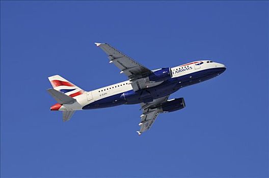商用飞机,英国航空公司,空中客车,攀登,蓝天