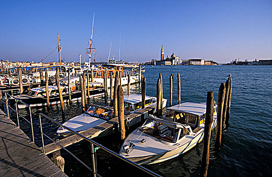 意大利,威尼托,威尼斯,水,出租车,圣马科,码头