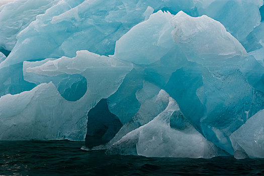 风景,北冰洋,蓝色,冰山,特写,斯匹次卑尔根岛,斯瓦尔巴特群岛,挪威