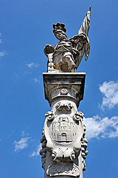 雕塑,喷泉,市场,萨尔茨堡,萨尔茨堡省,奥地利,欧洲