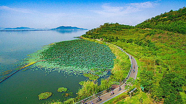 东钱湖,环湖,生态,骑行,运动,自行车,水岸