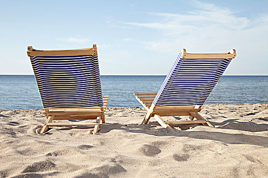 沙滩椅,梅克伦堡州,波罗的海,德国