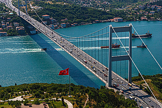 博斯普鲁斯海峡,俯视,伊斯坦布尔,土耳其