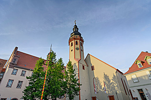 卡尔斯鲁厄,地区,市政厅,五月花柱,巴登符腾堡,德国