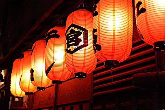 红灯笼,日本,餐馆,东京,亚洲