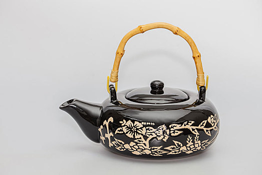 陶瓷烤漆茶壶静物器皿特写
