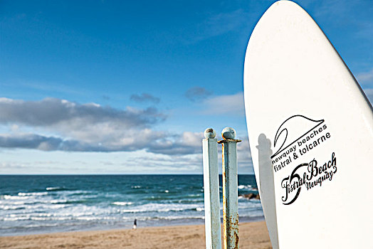 冲浪板,标识,海滩,纽基,康沃尔