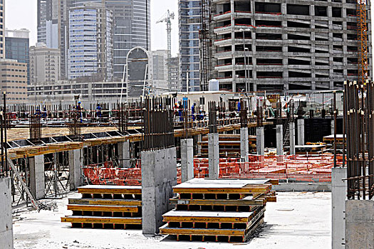 建筑,工人,大,场所,迪拜,阿联酋,中东