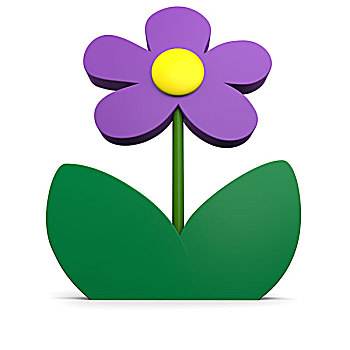紫花,插画