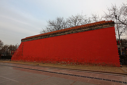 皇城根遗址公园,城墙,红墙,中国,北京,全景,风景,地标,建筑,传统