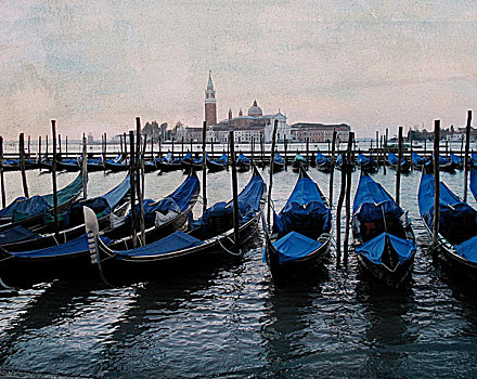 小船,旧式,看,圣乔治奥,马焦雷湖,威尼斯,意大利,欧洲