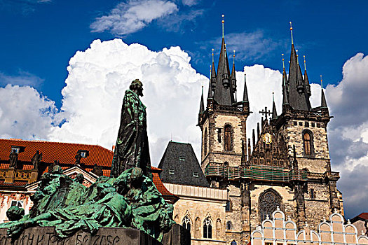 泰恩教堂,老城,布拉格,捷克共和国