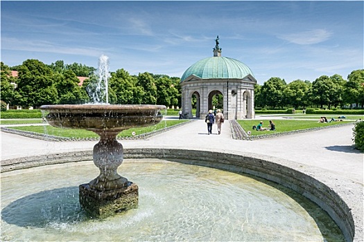 宫廷花园,公园,慕尼黑