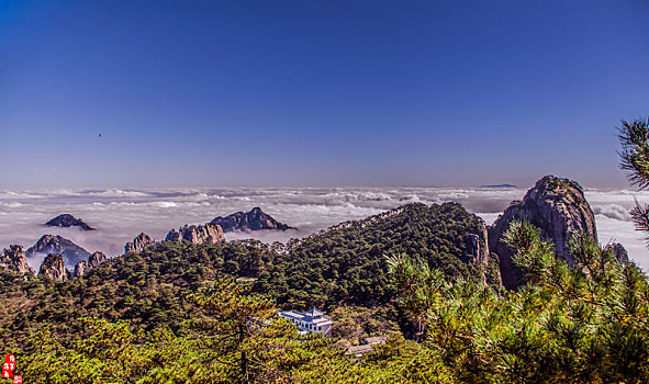 汪洋云海,黄山人间仙居